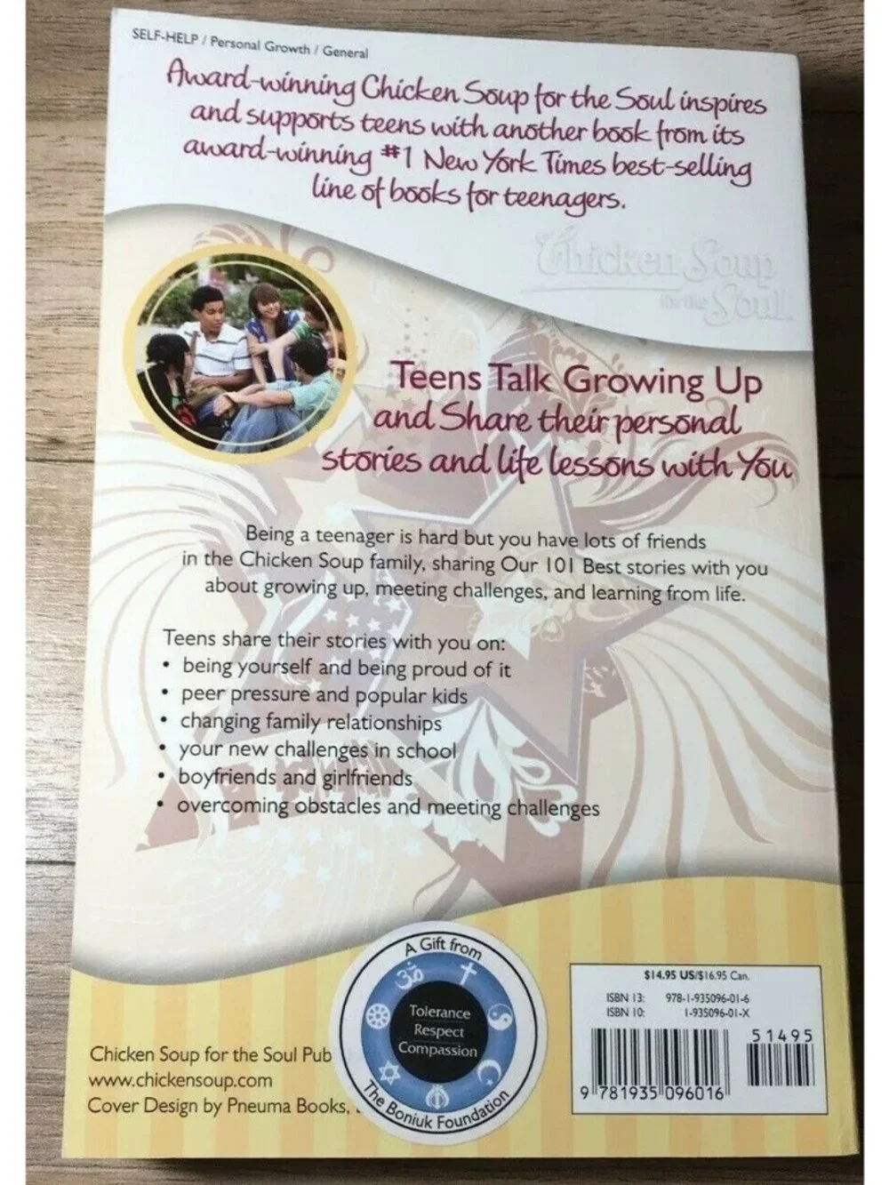 Chicken Soup for the Soul Teens Talk Growing Up 101 Stories Book Jack Canfield